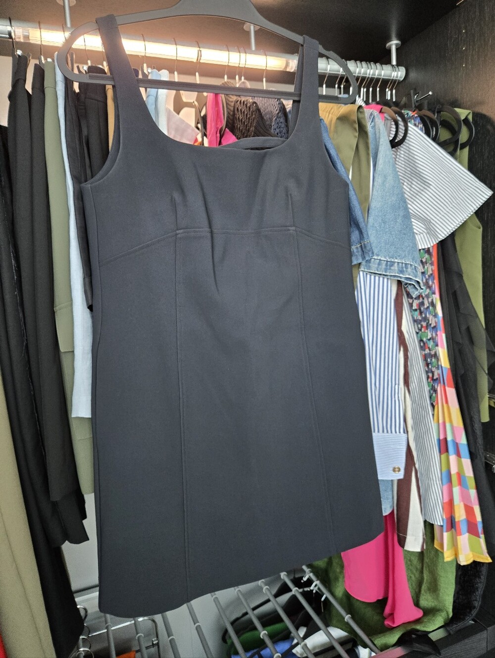 Kenneth Cole Black Square-Neck Mini Dress